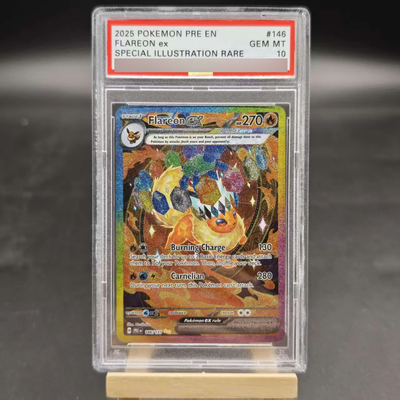 PTCG Flareon Eevee Vaporeon Sylveon Umbreon English Rating Card Eeveelution Diy Copy Version Classic Anime Collection Card Toy