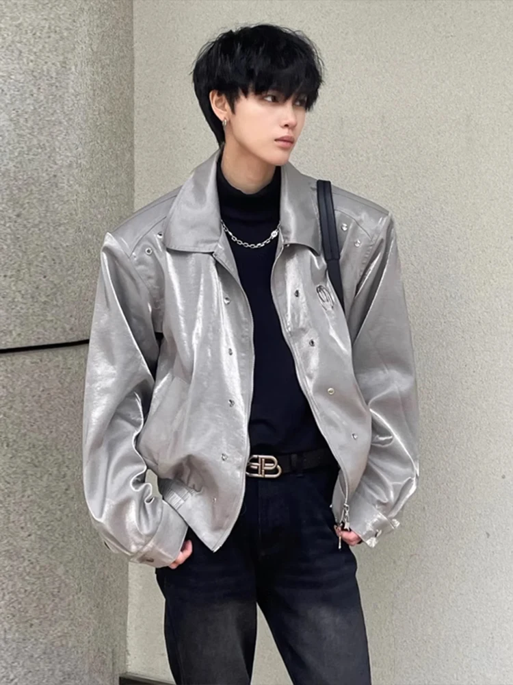 

Мужская кожаная куртка с подкладкой на плечах, весенне-осенняя, легкая, в американском охотничьем стиле, молодежная, в стиле High Street Vibe