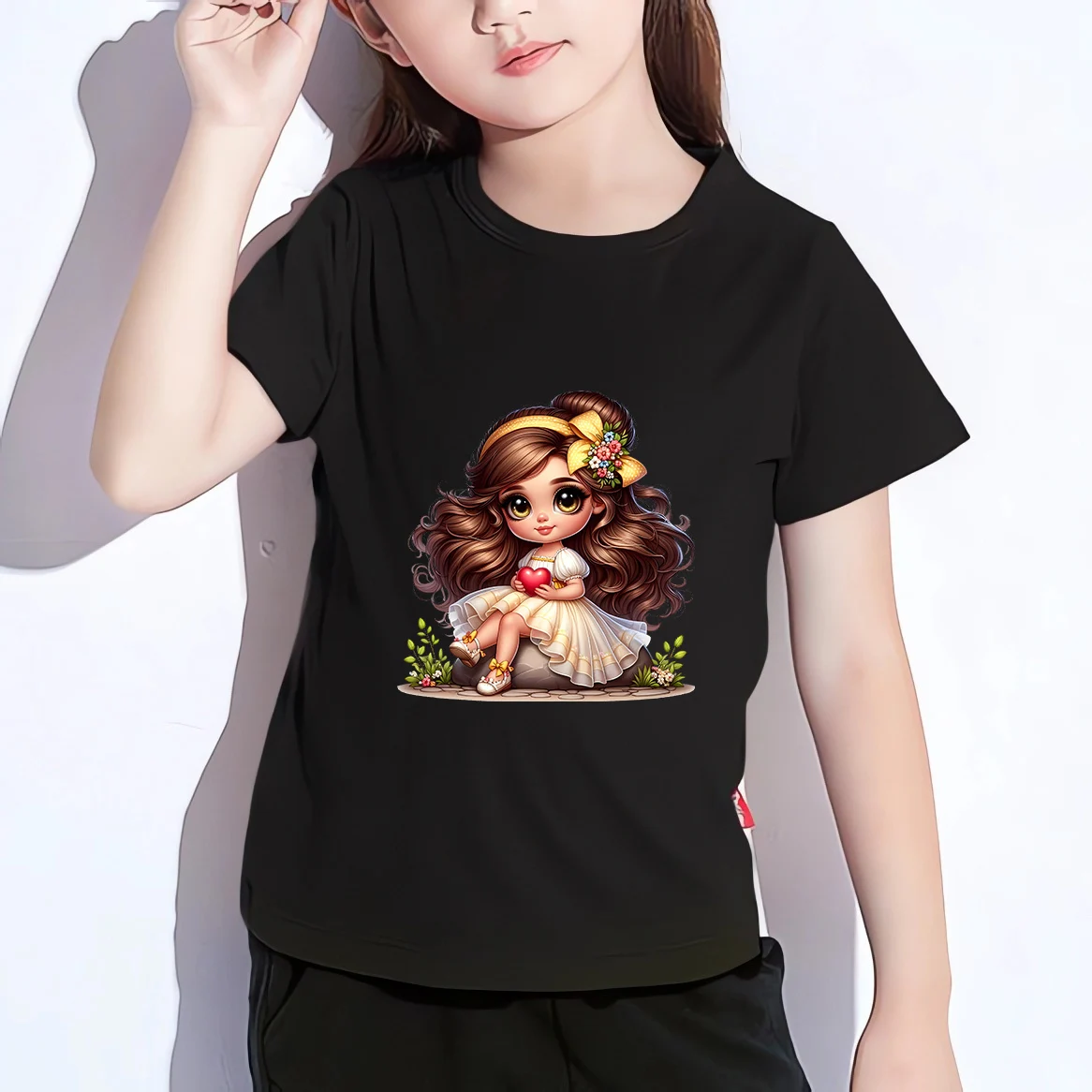 Cartoon cute angel girl Heat Transfer patch for clothing DIY children\'s printing, used for clothing ironing applications