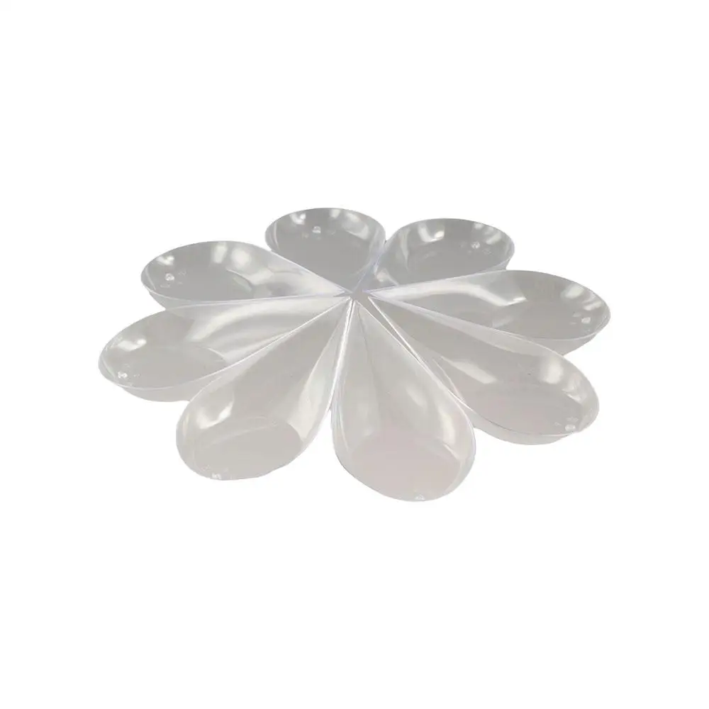 10Pcs Dessert Spoon Unbreakable Drop Appetizer Plates Reusable Sauce Dish Ice Cream Cup Plastic Dessert Cups Party