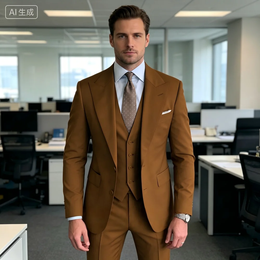 

Мужской костюм-тройка: смокинг с острыми лацканами, однотонный пиджак, жилет, брюки — для вечеринок, выпускных, повседневной носки, деловых встреч, торжественных мероприятий