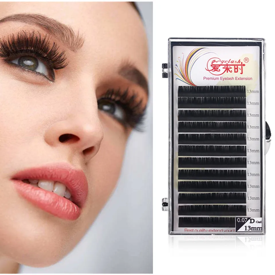 

NEWCOME All Size Eyelash Extension B C CC D Curl Individual Eyelashes Mink Lash Extension 0.03-0.25mm Thickness Eye Lash