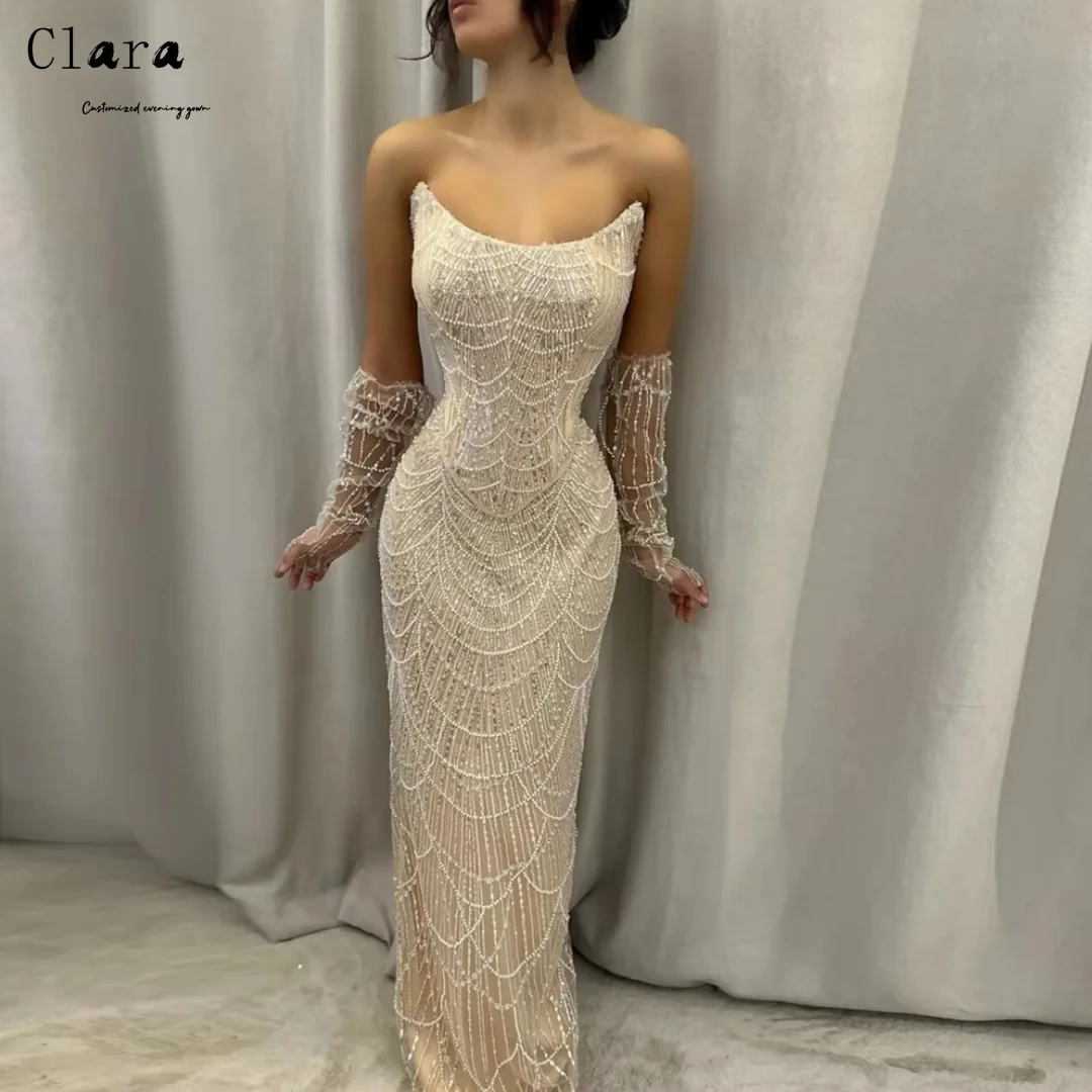 

Clara Custom Beaded Fishtail Sweetheart Sequins Cocktail Dresses 2025 Woman Luxury Evening Dress Elegant Long Party Dresses Prom