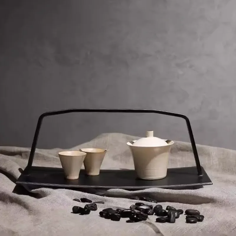 Modern Metal Serving Tray Luxury Home Decor Coffee Table Organizer Desktop Storage Rack Hotel Room Decoration Accessories