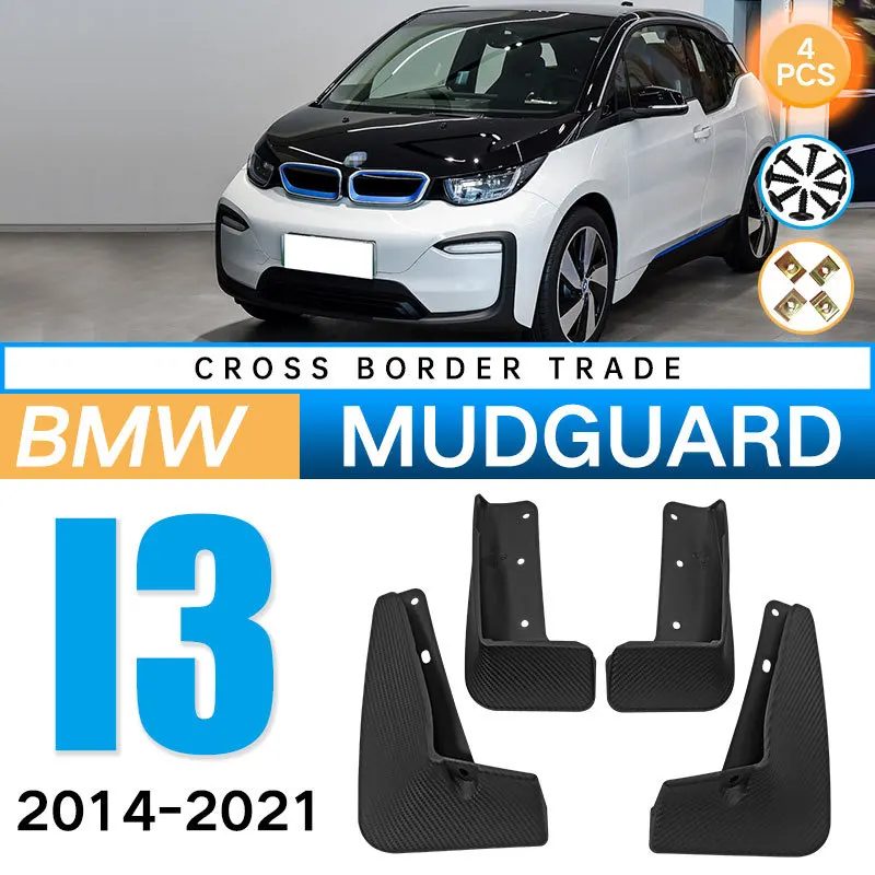 

4pcs Car Fender Front Rear Mudflaps Mud Flaps Original Model Replacement For BMW i3 I01 2014-2021 Auto Accessories