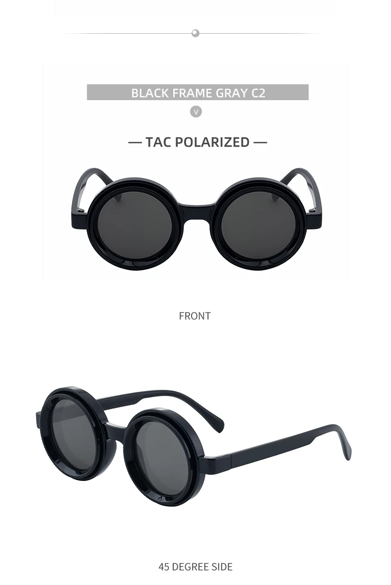 Polarisierte Kleine Rahmen Runde Steampunk ND9 Einstellbare Dimmen Sonnenbrille Männer Licht-Reduzierung Sonnenbrille Für Angeln Fahren UV400 – Detail 16