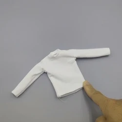 1/6 Scale Women Girls Long Sleeves White T Shirt Model for 12''Figures DIY Accessories