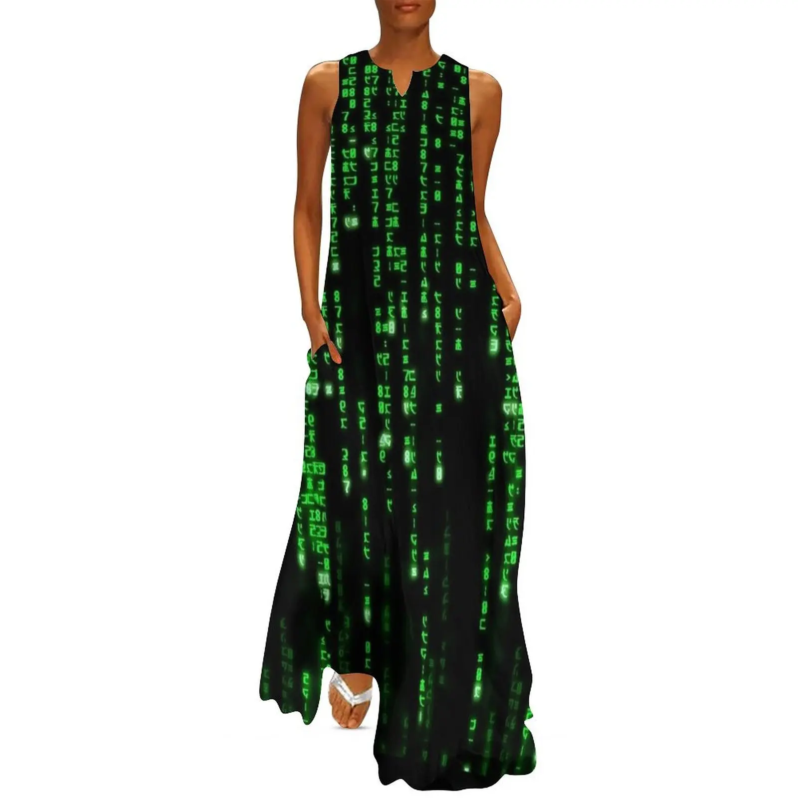 

Binary Code - The Matrix Program Long Dress Long dress dresses for woman summer dress woman 2024 trendy