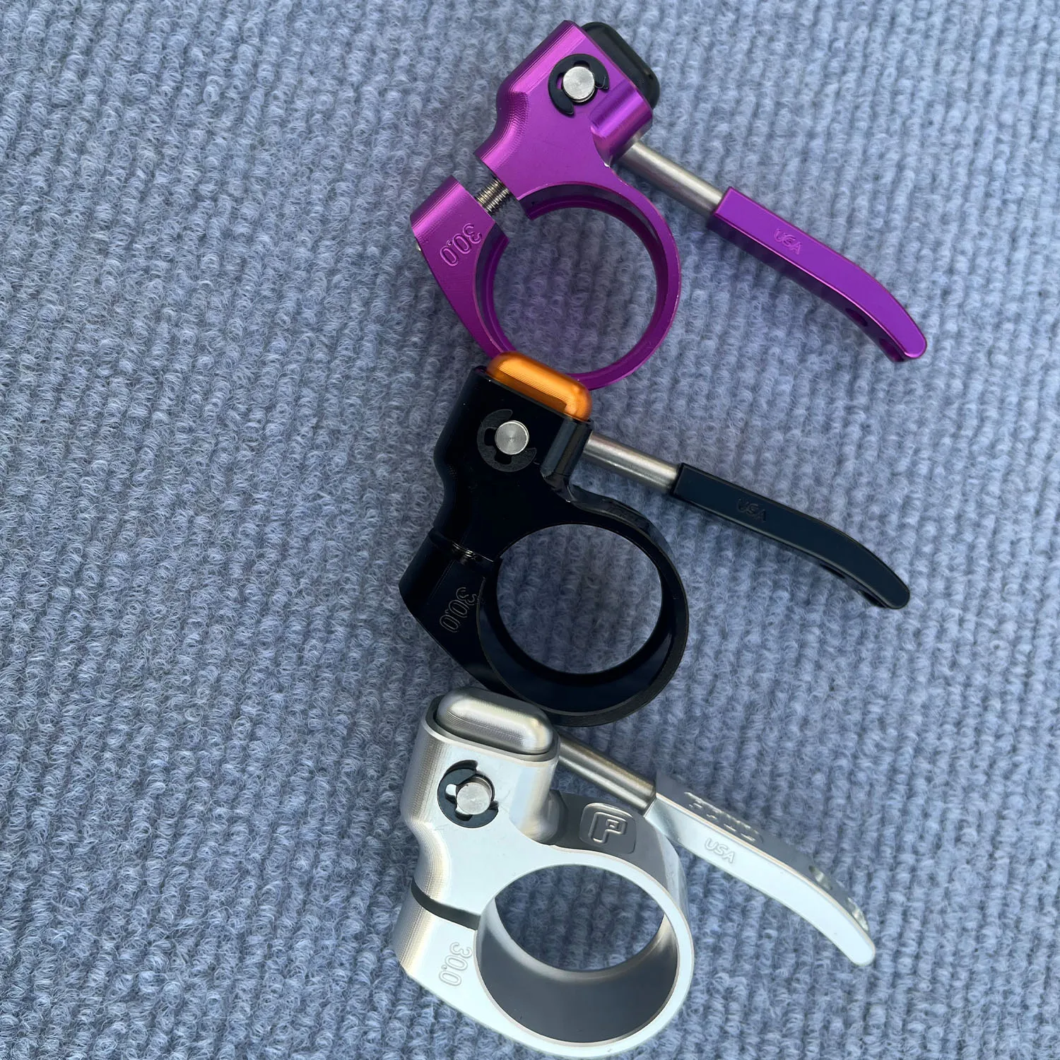 PAUL مقعد آخر طوق الإفراج السريع أنبوب المشبك، مقعد عمود المشبك، قفل قوي للغاية 30 مم سبائك الألومنيوم CNC #3