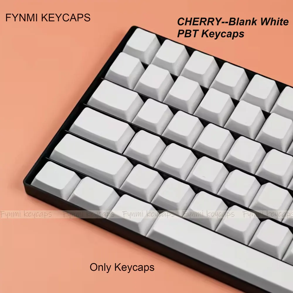 Fynmi Cherry  profile  Blank White PBT keycaps 61 keys to 145 keys Original Dye-Sublimation keycaps