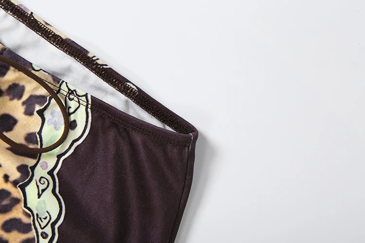 Weird Puss Fashion Hose mit Leoparden-Blumenmuster für Damen, Hottie-Trend, Kordelzug, Mitternachtsparty, Streetwear, Herbst, schicke Alltagsunterhose – Detail 8