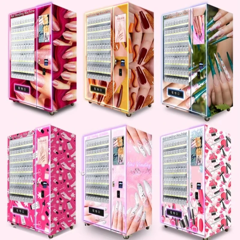 

High Quality Salon and Beauty Vending Machine with Custom Led Light Box for Press on Nails and Lashes Support Customized