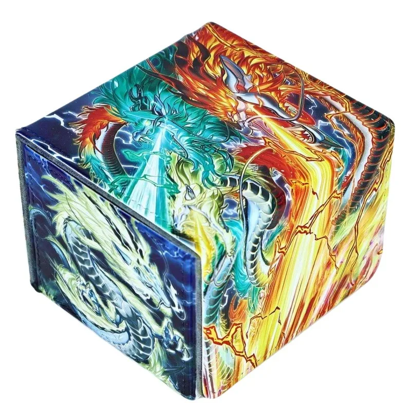 يو غي أوه! Tenpai Dragon Chundra Series Board بطاقة الألعاب الجلدية صندوق الامتصاص المغناطيسي لعبة جمع بطاقة صندوق حماية الهدايا