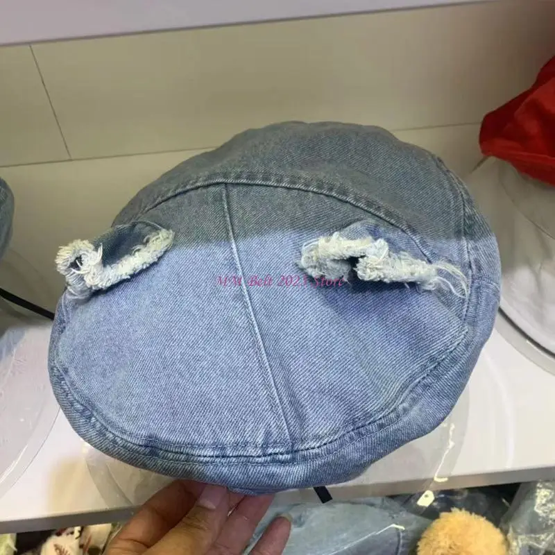 

49ME Берет для девочек в стиле субкультуры, универсальная шляпа художника, шляпа с изображением медведя-утконоса для носки