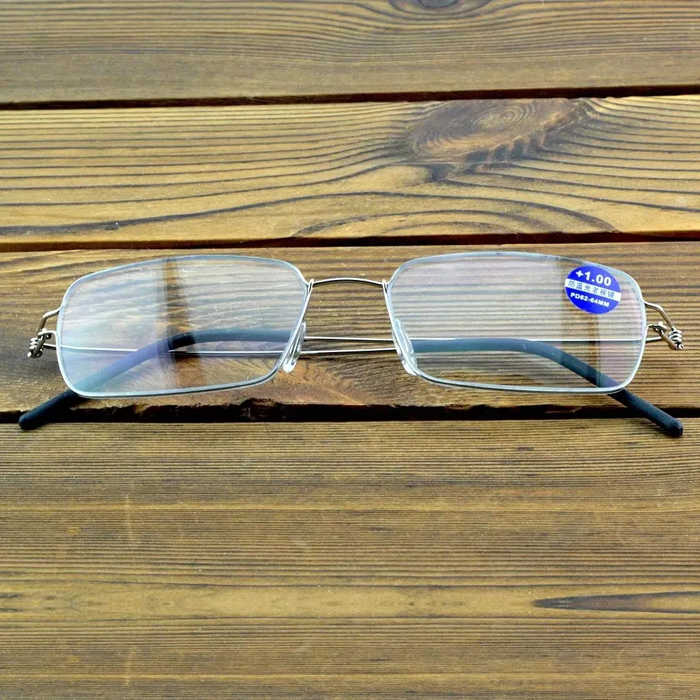

Clara Vida Luxury Silver Full Rim Light Weight Reading Glasses Men Women +1 +1.5 +2 +2.5 +3 +3.5 +4