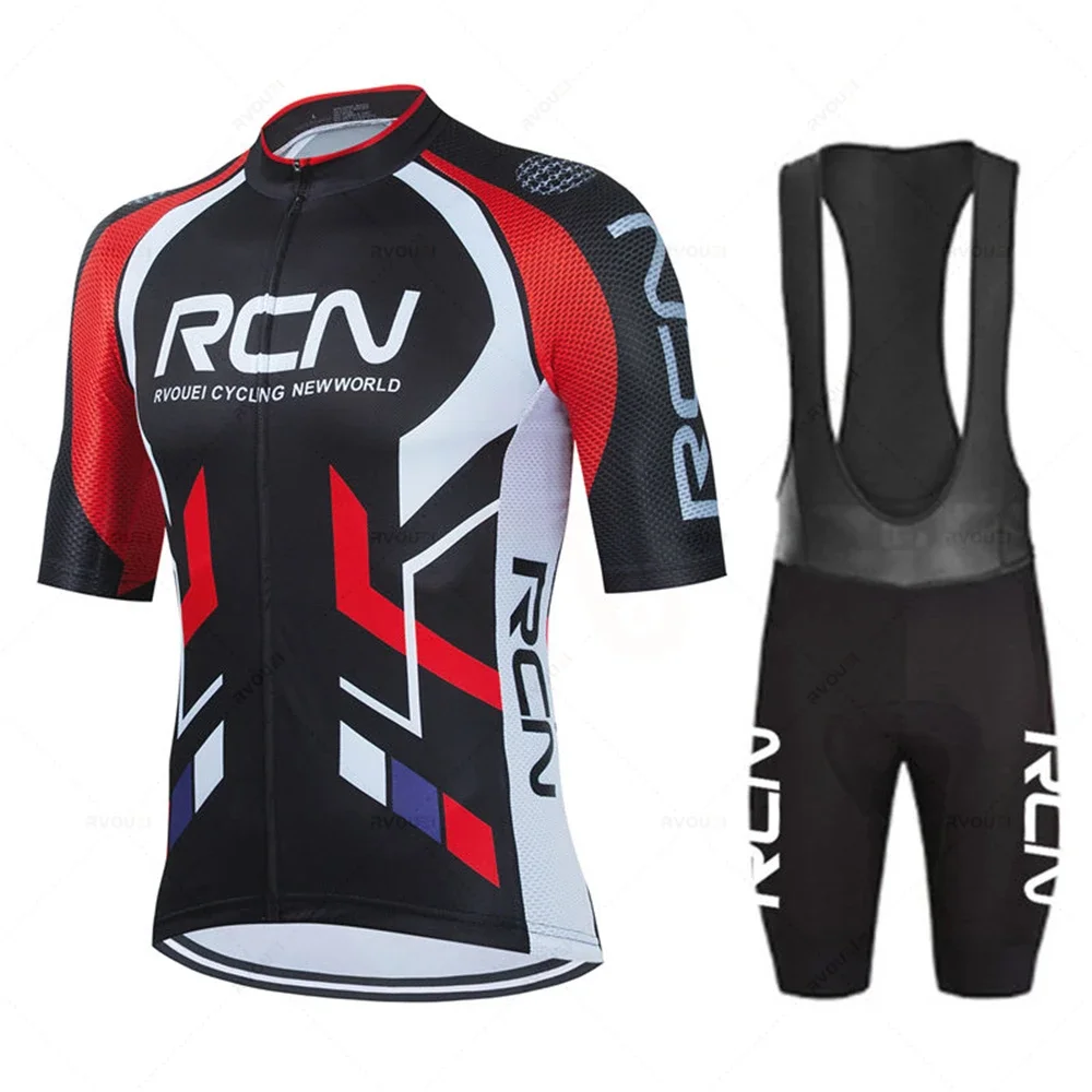 New Rcn Pro Summer Cycling Jersey Set MTB Bike Clothes Racing Bicycle Clothing Outdoor Quick-Drying Hombre Ropa Maillot Ciclismo