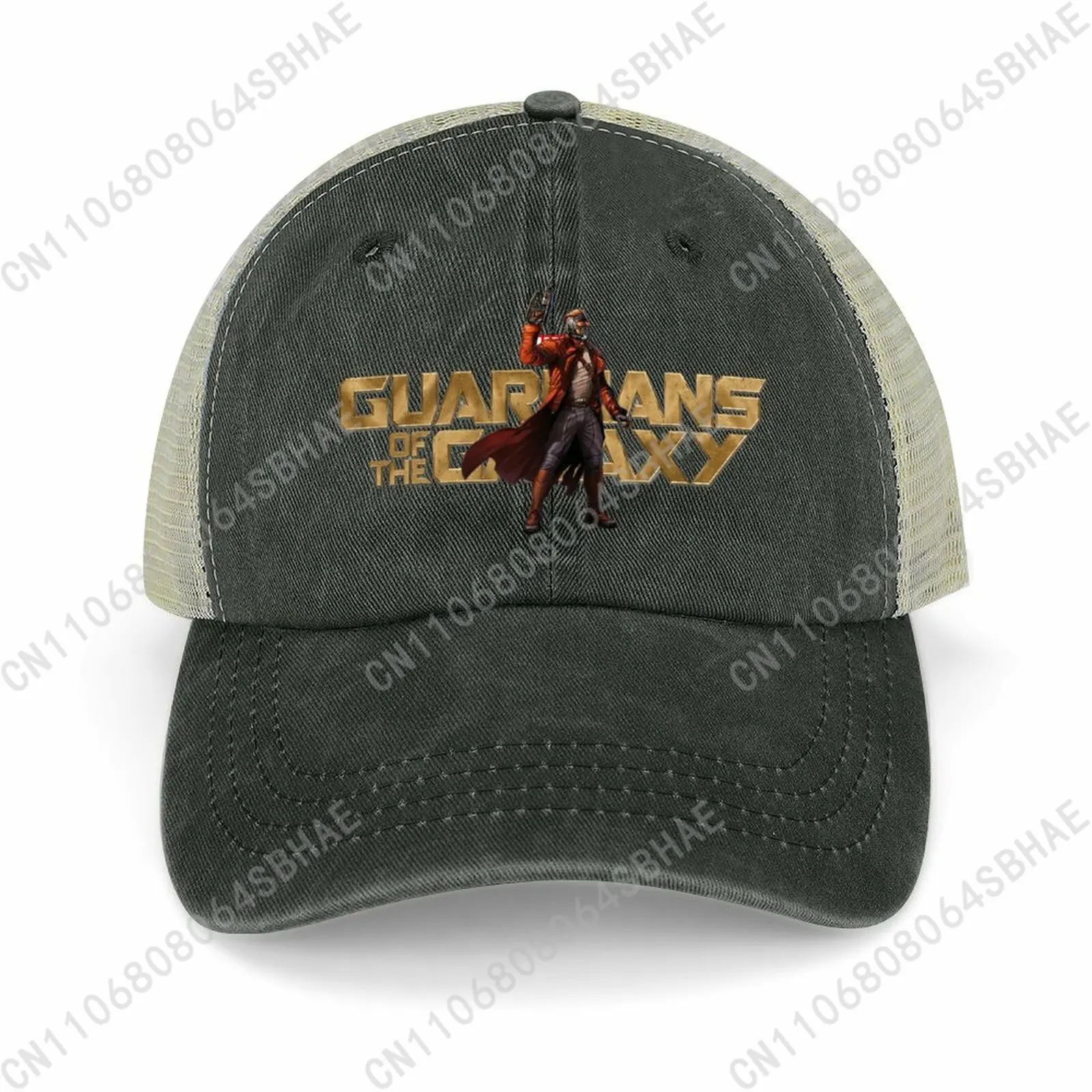 

Marvel Star Lord Hollow Ventilated Mesh Cowboy Hat for Men Women Adjustable Strap Outdoor Sun Hat Custom Summer Cap Cosplay