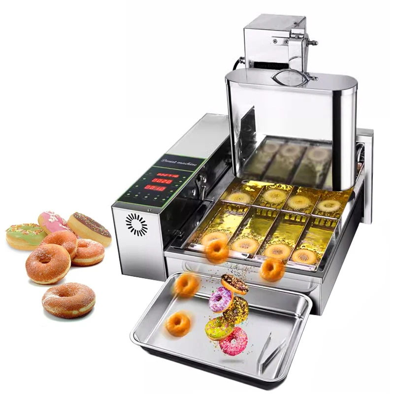 

Automatic Commercial Donut Making Machine Stainless Steel Electric Doughnut Maker Auto Frying Doughnut Machine