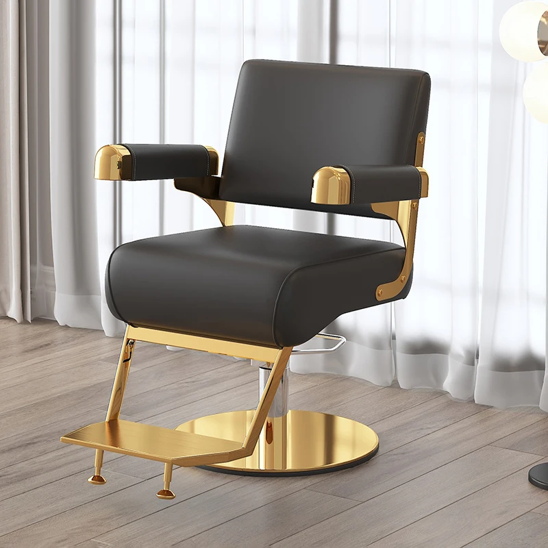 Esthetics Simple Barber Chair Trendy Nordic Modern Glamour Barber Chair Design Comfortable Silla Barberia Commercial Furniture