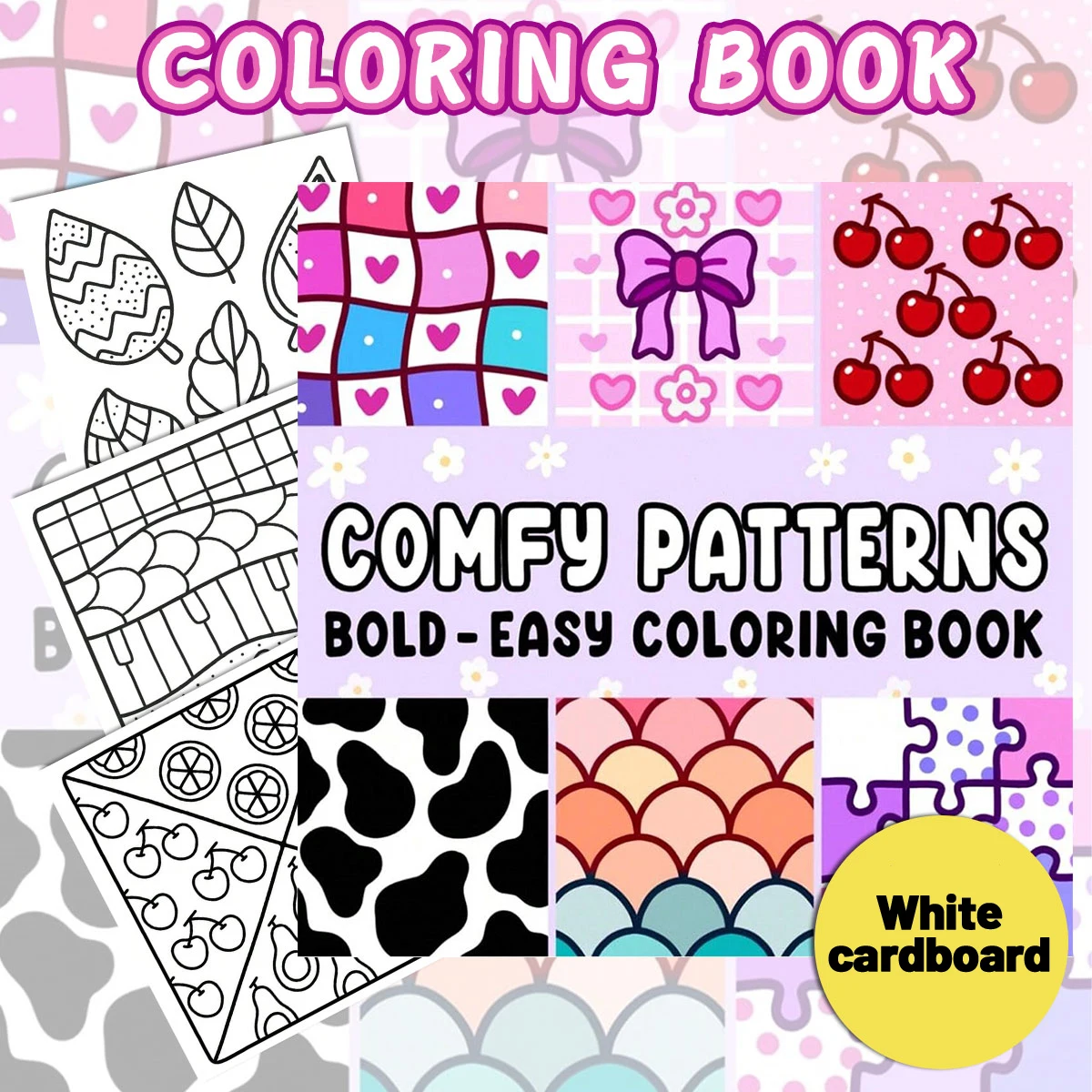 A home corner coloring book, suitable for adults and teenagers to relax, with doodles of moments like girls playing with friends