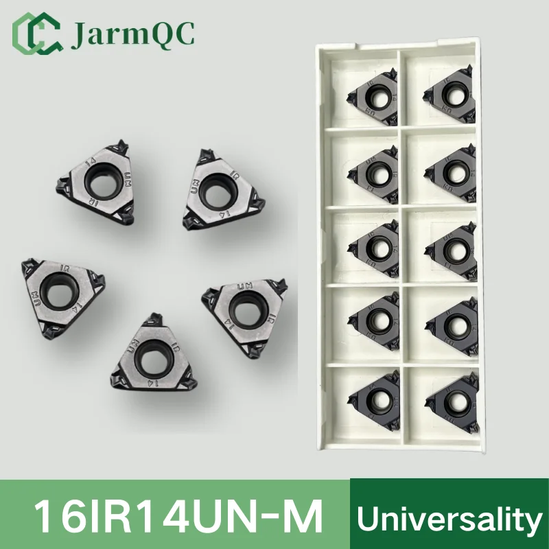 

Твердосплавная резьбовая пластина 16ER16UN для токарных станков с ЧПУ (внутренняя/наружная резьба), 16ER14UN, 16IR12UN, 16IR14UN, с покрытием PVD, общего назначения