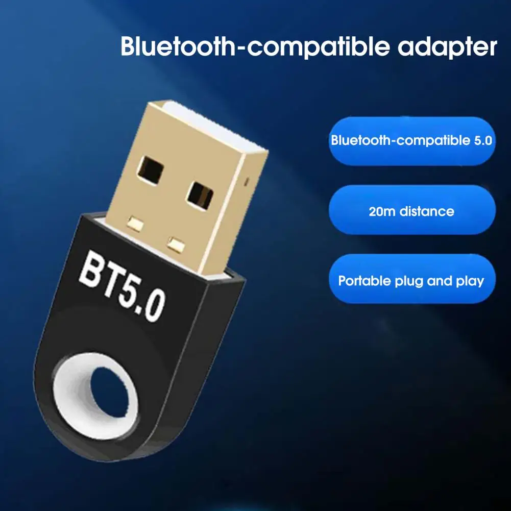 

RTL8761 Wireless Adapter Driver-free Plug Play Portable USB Bluetooth-compatible 5.0 Transmitter Receiver Audio Dongle for Compu