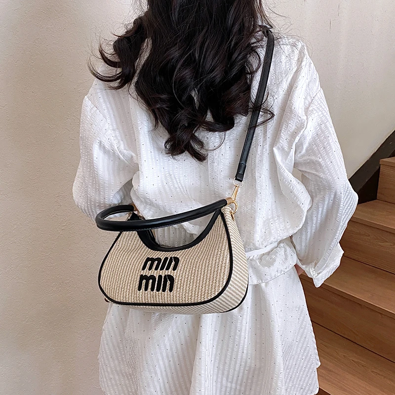 

Stylish Women Crossbody Bag Minimalist Vintage Leather Unique Design Casual Commuter Large Capacity Solid Color
