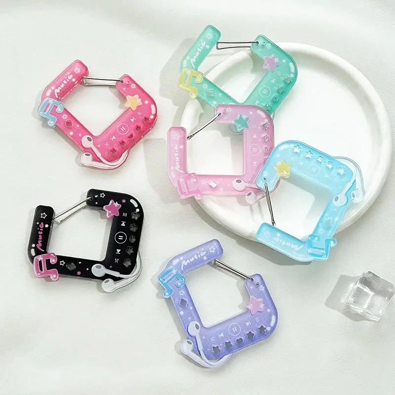 New Cute Acrylic Charm Carabiner Climbing Buckle High Aesthetic Value Bag Pendant Creative Gift Keychain Backpack Handbook Decor