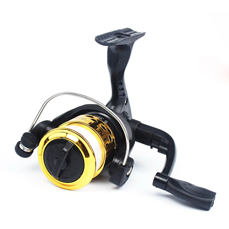 5.1:1 Electroplate Spinning Fishing Reel Carp Fishing Wheel Spinning Reel For Sea Fishing Mini 200 Series Fishing Reel Bait