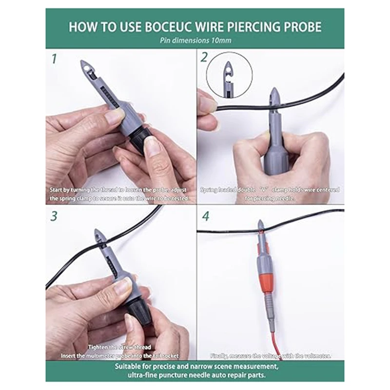 TP81 Insulation Piercing Clip Set, Banana Plug Connections,Wire Piercing Probe Insulation Piercing Clip Set