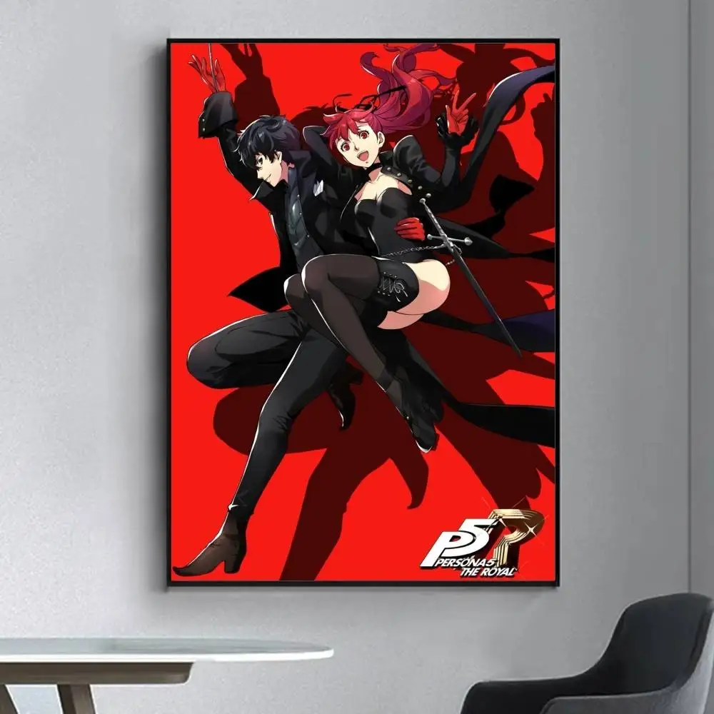 ملصق حائط فاخر لملصق لعبة فيديو بيرسونا 5 لغرفة المعيشة وغرفة اللوحة الزخرفية الرجعية #6