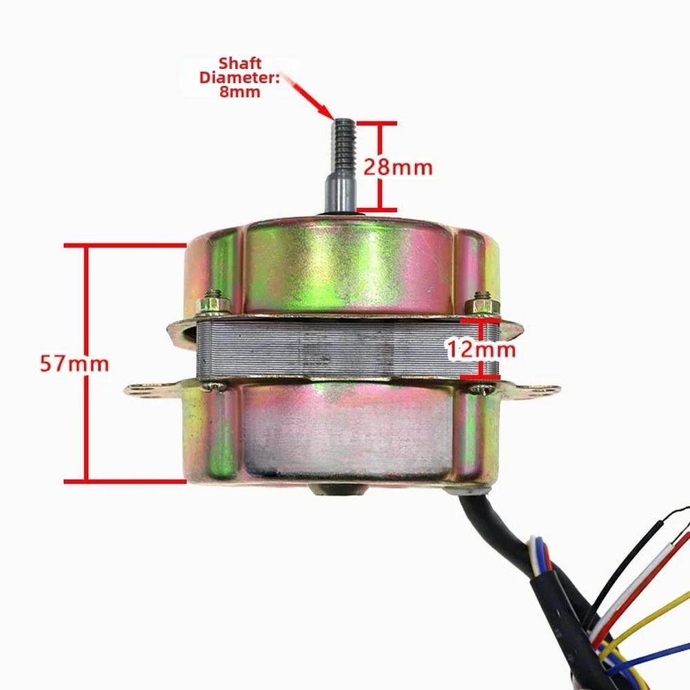 AC Fan Motor 40W 220V 50Hz Reversible Type 1400rpm Output 8mm Shaft Diameter Constructed with Metal and E Grade Insulation
