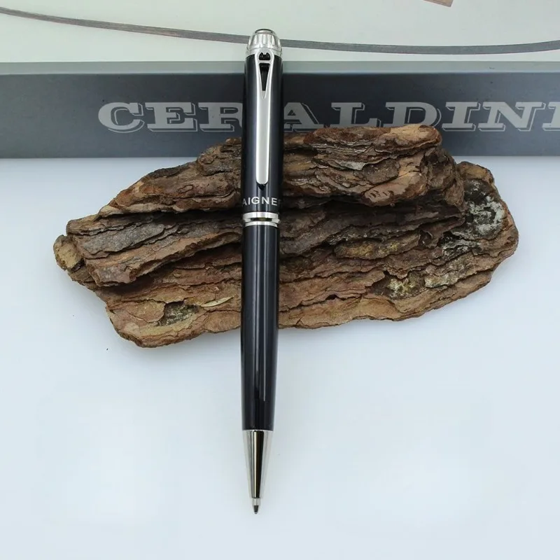 

PENCHEN Rotating Metal Neutral Signature Pen Business Office Black Brass Gel Pen Student School Ballpoint Pen Kawaii Stationery