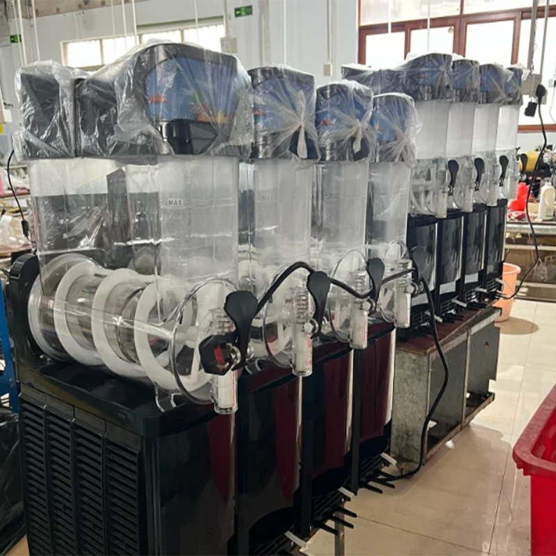 110v / 220v Commercial 60L(15L*4)Four Bowls Slush Making Machine   Slushie Machine Frozen Drink Machine