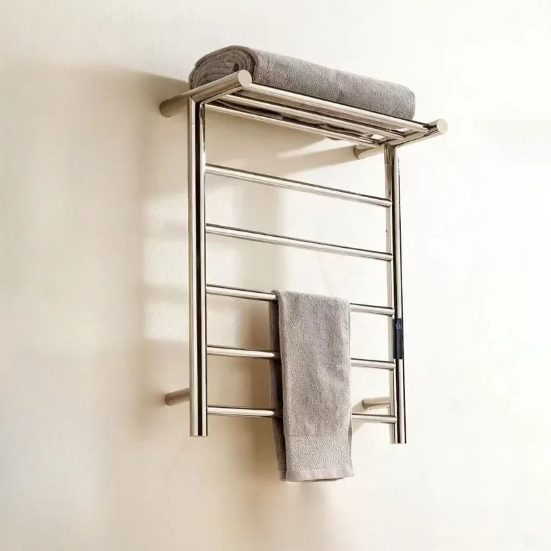 Waterproof Electric Towel Rack Stainless Steel Constant Temperature Storage Drying Towel Racks Headed Bathroom Accessories
