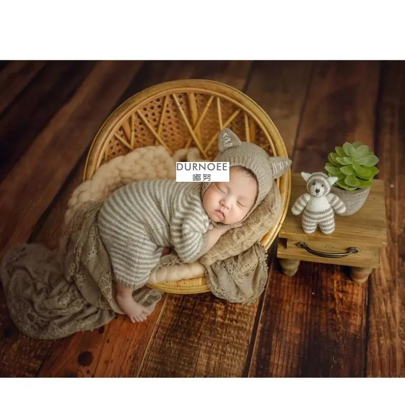 Newborn Photography Chair Basket Mini Table Posing Blanket Baby Photo  Accessories