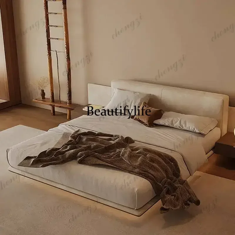Heavy Designs Double Bed Australia Elegant Normal Floating Storage Double Bed Modern Wooden Cama Matrimonial Furniture For HomeN