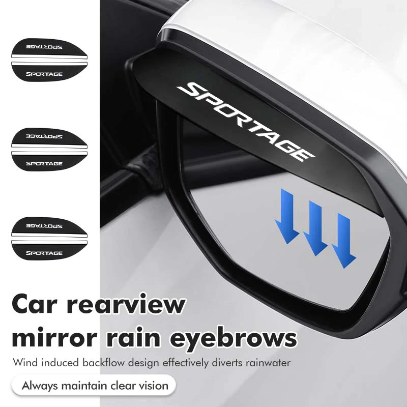 For KIA Car Side Rear View Mirror Rain Eyebrow Visor Rainbrow Cover Sportage Ceed Sorento Niro Cadenza Proceed Sephia