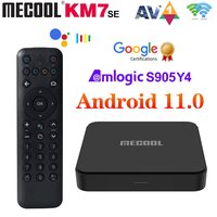Mecool KM7 SE TV Box Android 11 ATV Google Certified LPDDR4 2GB RAM 32GB 4K Dual Wifi BT5.1 Support AV1 Youtube 4K Set Top Box