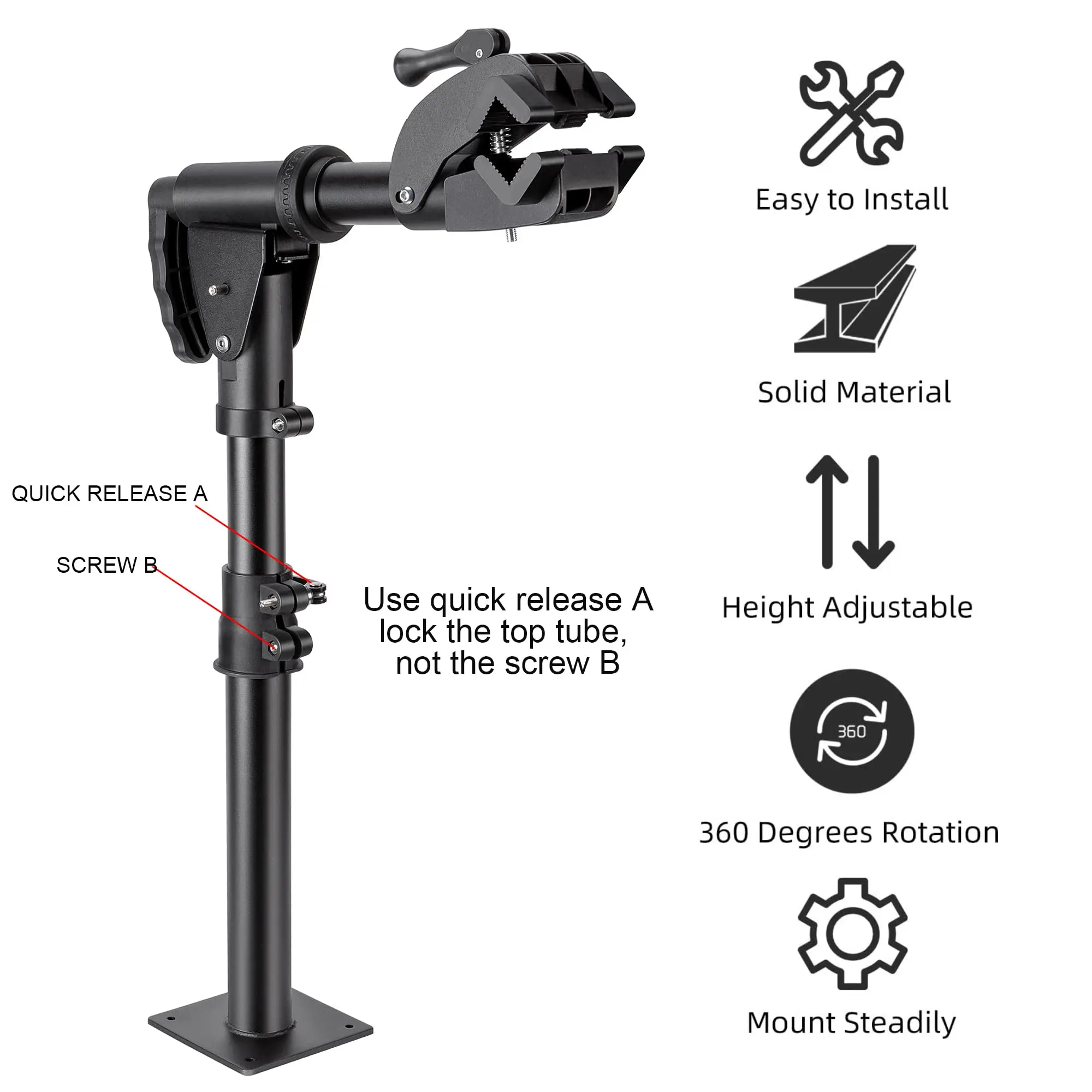 Bike Repair Stand (Max 88lbs) - Bench Mount Bike Stand Rack Workstand - E bike Repair Stand Shop Home Mechanics