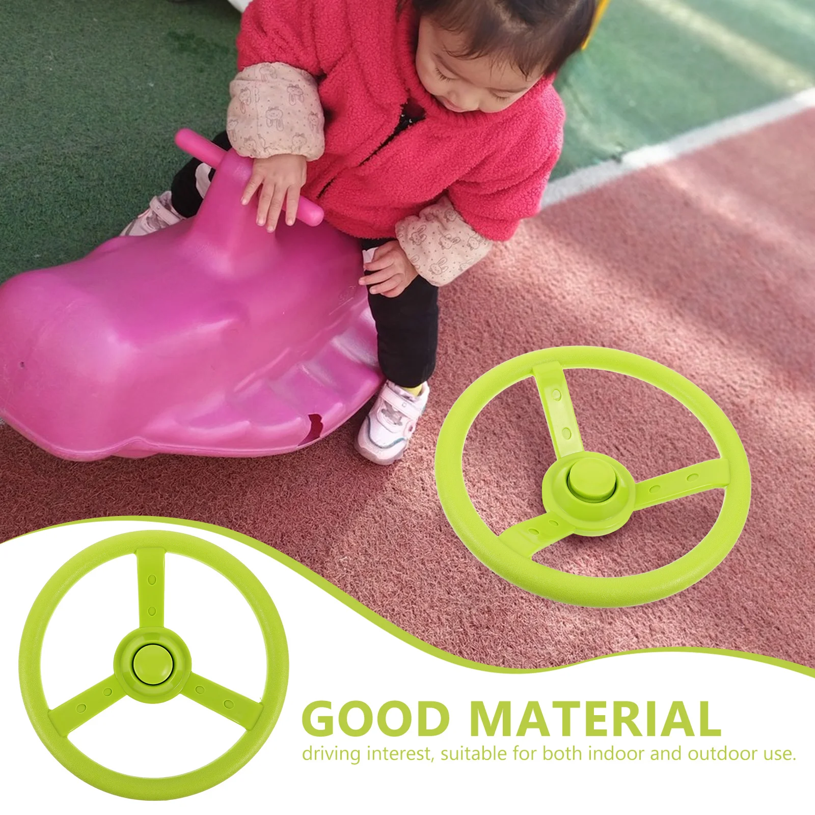 Volante interactivo para niños: diseño de fácil agarre de forma redonda que promueve la coordinación mano-ojo en juegos en interiores y exteriores