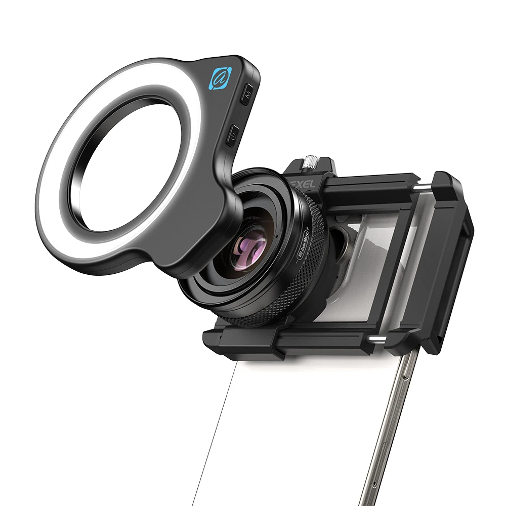 APEXEL 10-20X Zoom Macro Lens HD Micro Telefoon Camera Lenzen met LED Invullicht voor iPhone Samsung alle Smartphones Wimper Macro