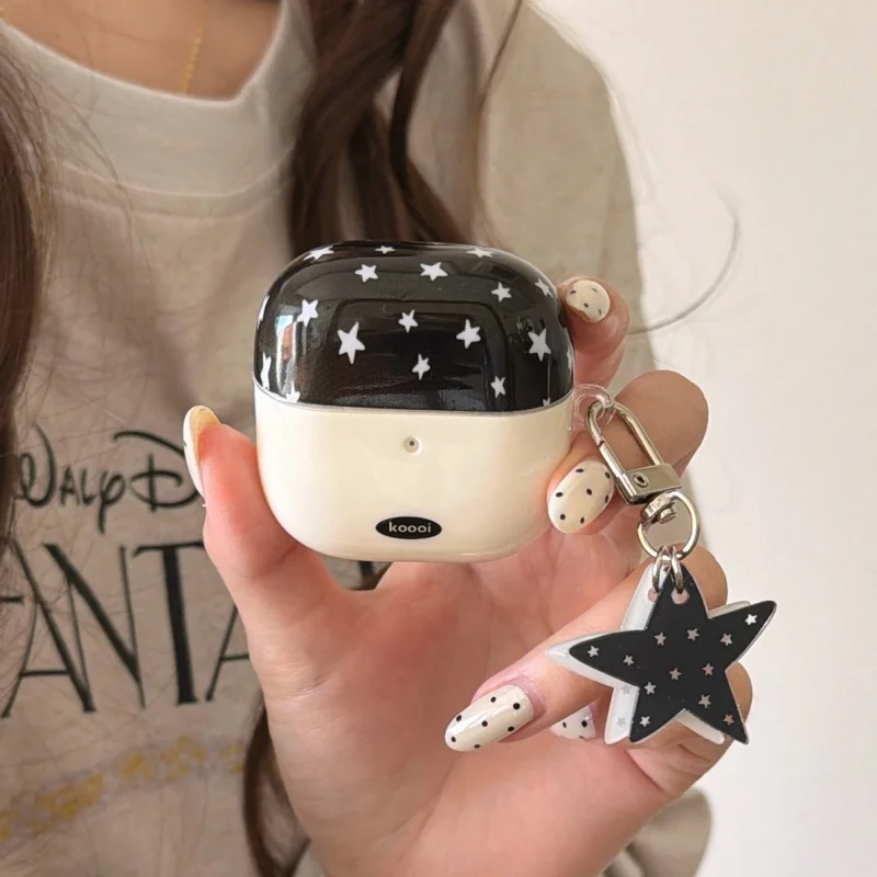 Korean Cute Star Earphone Case For Samsung Galaxy Buds 3 Pro Live 2 Pro 3 FE Core Headset Cover Silicone Headphone Cases Funda