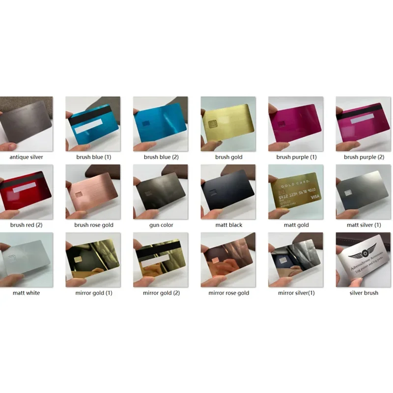 شريط مغناطيسي EMV فتحة توقيع لوحة فولاذية سوداء غير لامعة مع رقاقة