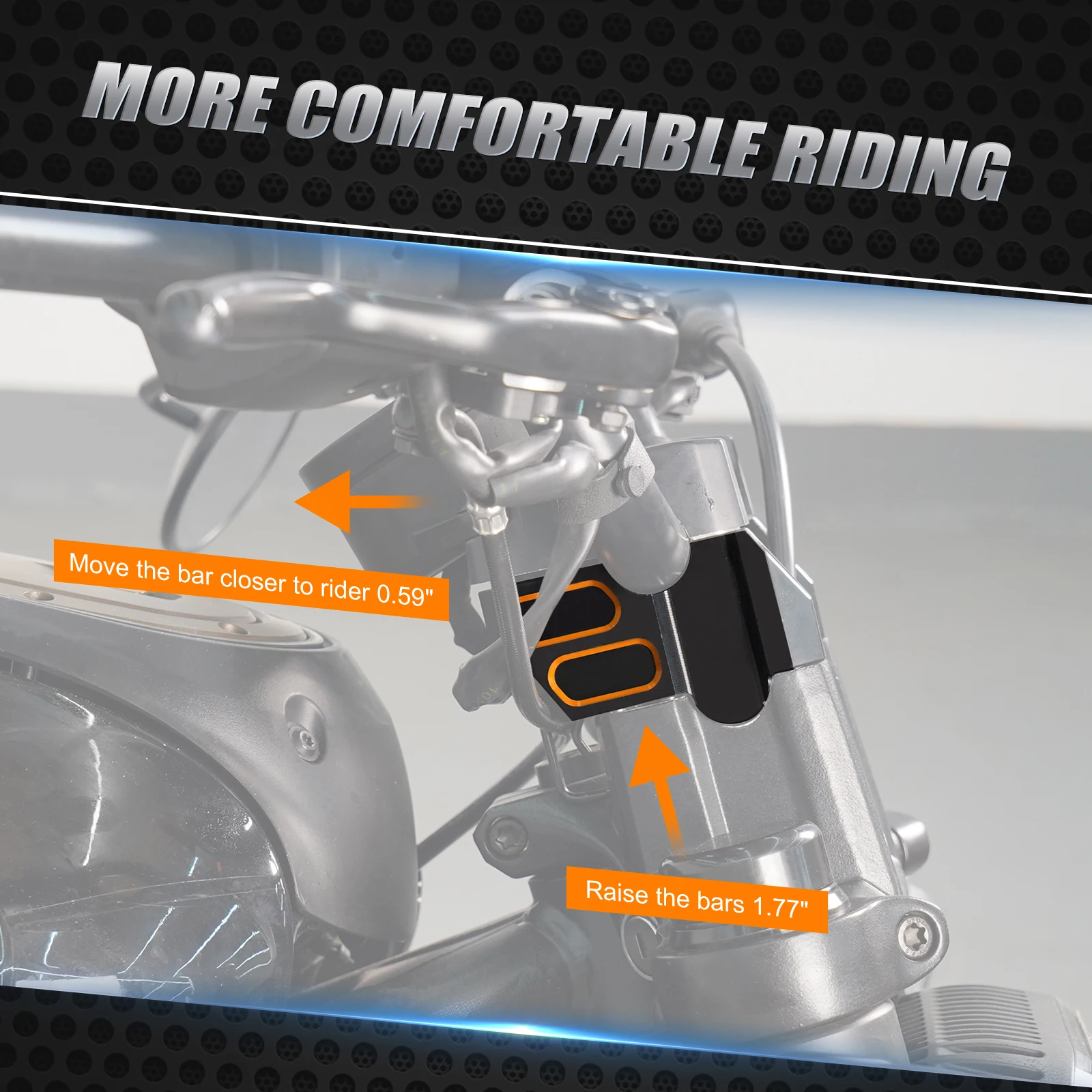 ل 2021-2024 هارلي سبورتستر S RH1250S المقود الناهضون 1.77 "45 مللي متر ارتفاع 0.59" 15 مللي متر إلى الخلف