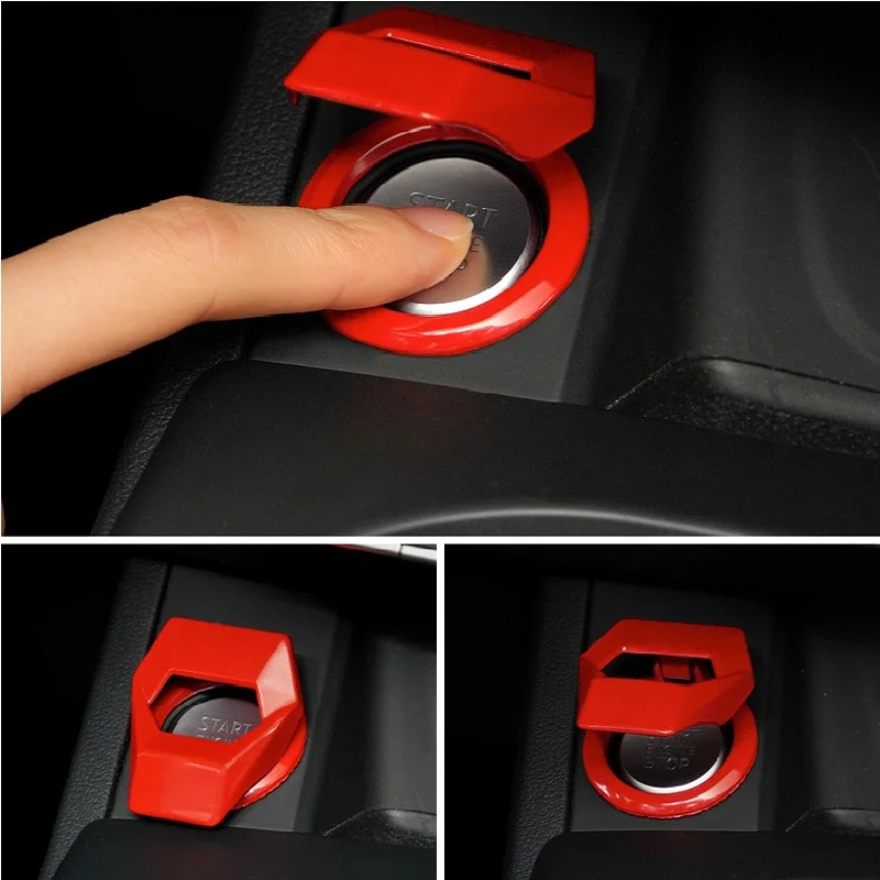 

New Car Engine Start Stop Switch Button Cover Decorative Auto Accessories Push Button Sticky Cover Car Interior Car-Styling