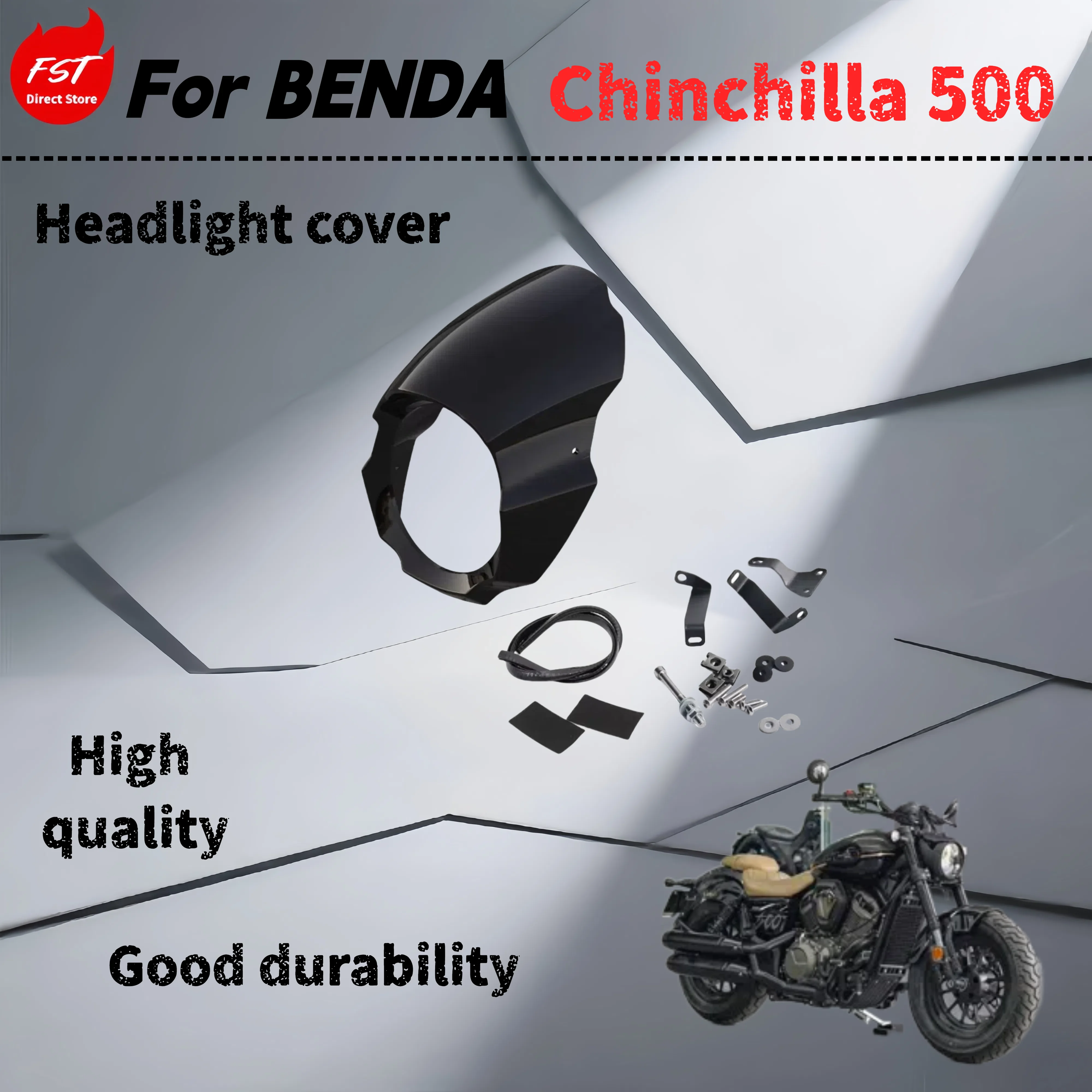 

For Benda Chinchilla 500 modified pig head hood headlight shade special-shaped front windshield