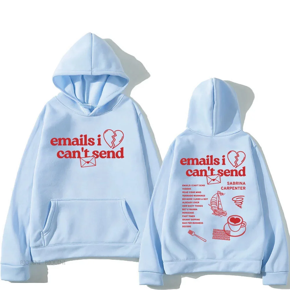 Emails I Can't Send 2025 Hoodie For Women Retro Fashion Popular Casual Sweatshirt Long Sleeve Valentine's Day Couple's Clothing