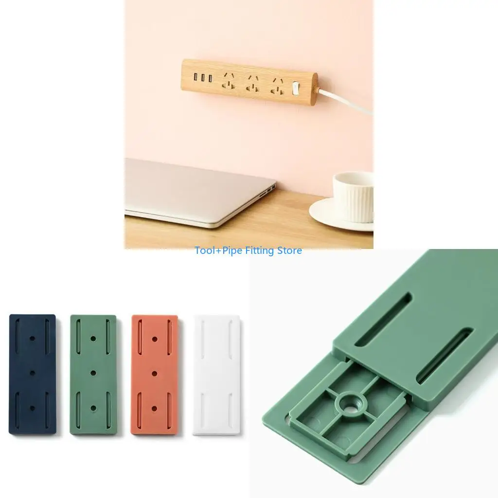 F92B Adhesive Power Strip ที่ยึดติดผนังติดผนังปลั๊กอินปลั๊กอินตัวยึดตัวยึดขาตั้งขาตั้งสายเคเบิลฟรี