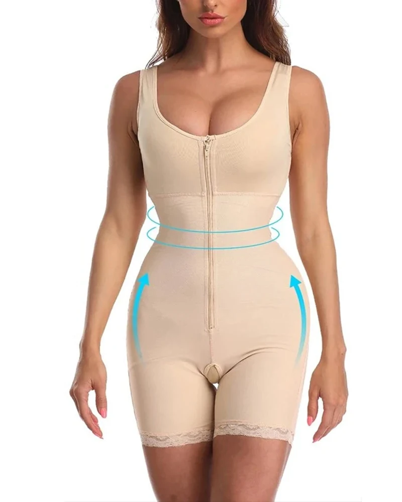 

Body Shapewear Women Skims Underwear Postpartum Tummy Control Shaper Slimming Fajas Colombianas with Zipper